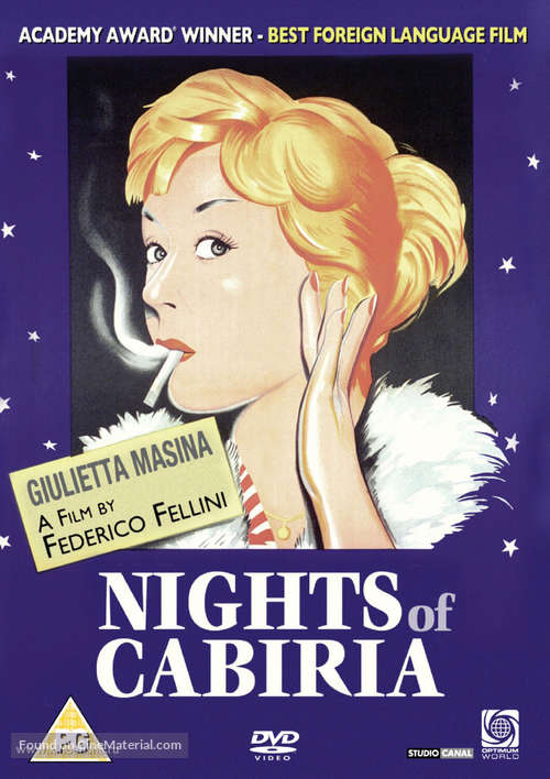 Le notti di Cabiria - British DVD movie cover