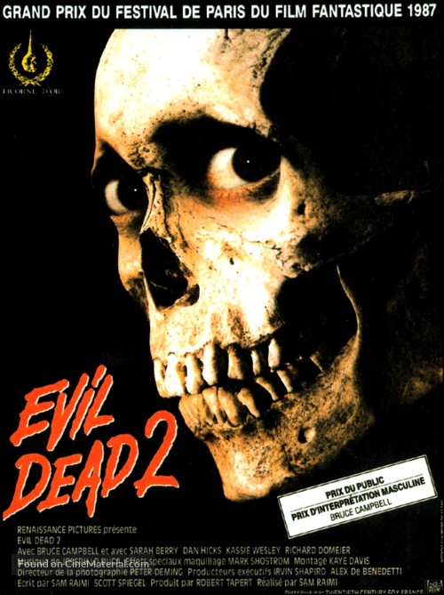 Evil Dead II - French Movie Poster