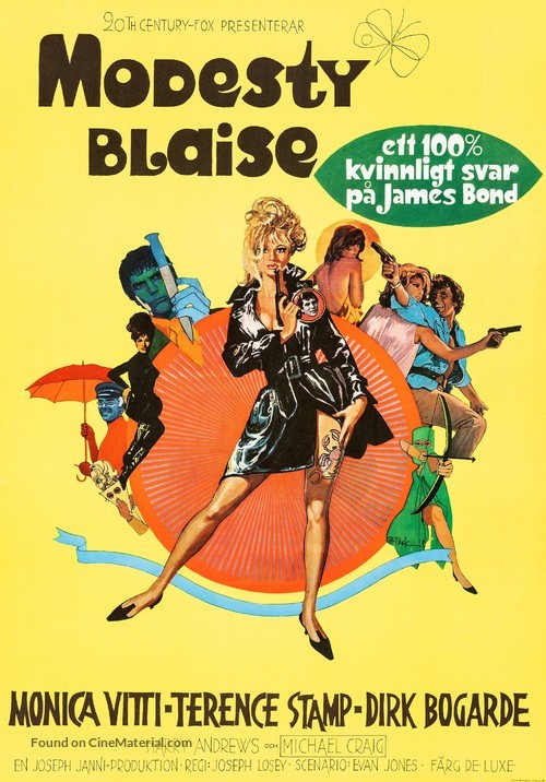 Modesty Blaise - Swedish Movie Poster