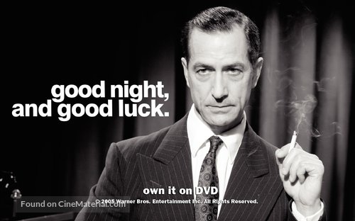 Good Night, and Good Luck. - Video release movie poster