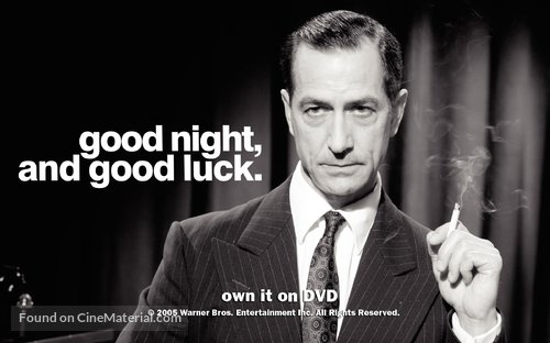 Good Night, and Good Luck. - Video release movie poster