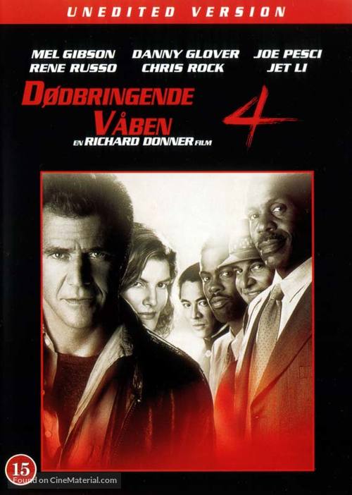 Lethal Weapon 4 - Danish DVD movie cover