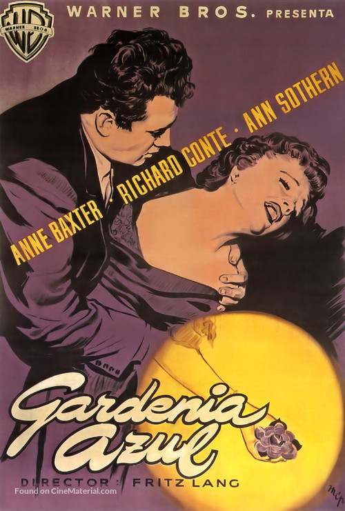 The Blue Gardenia - Spanish Movie Poster
