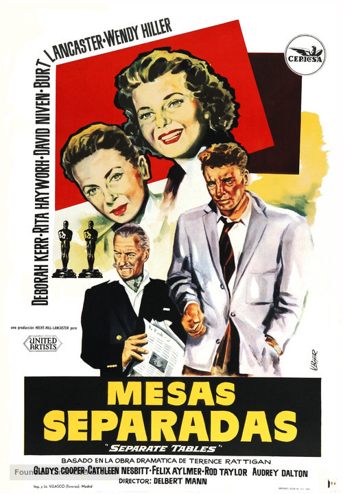 Separate Tables - Spanish Movie Poster
