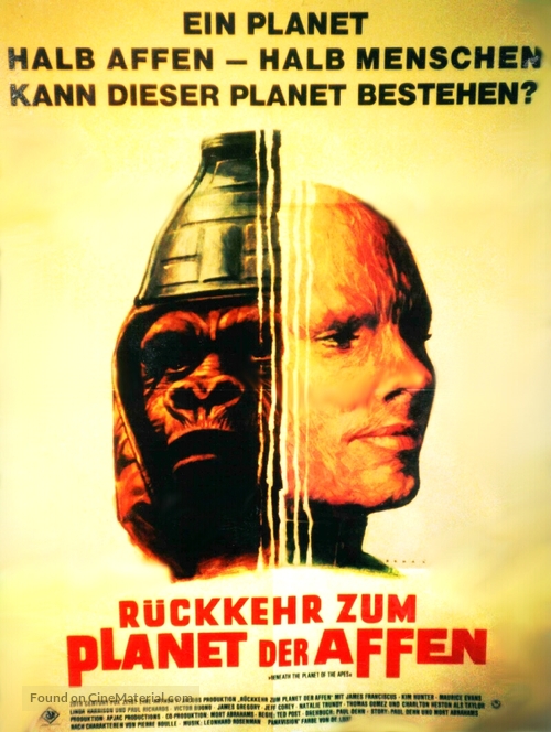 Beneath the Planet of the Apes - German Movie Poster