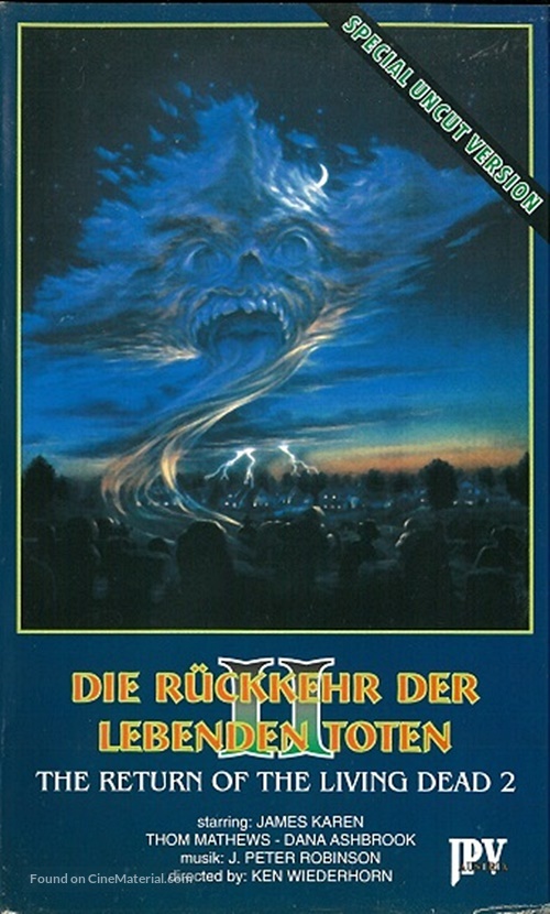 Return of the Living Dead Part II - German VHS movie cover