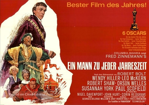 A Man for All Seasons - German Movie Poster