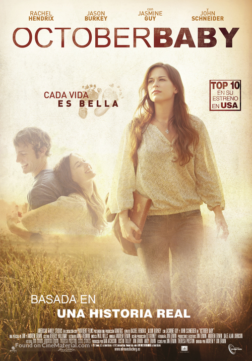 October Baby - Spanish Movie Poster