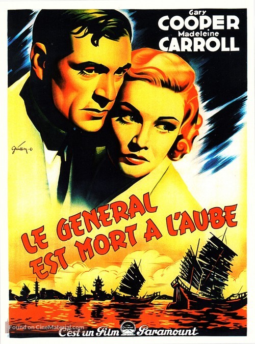 The General Died at Dawn - French Movie Poster