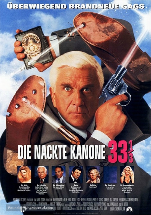 Naked Gun 33 1/3: The Final Insult - German Movie Poster