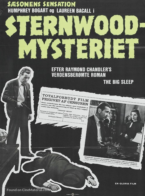 The Big Sleep - Danish Movie Poster