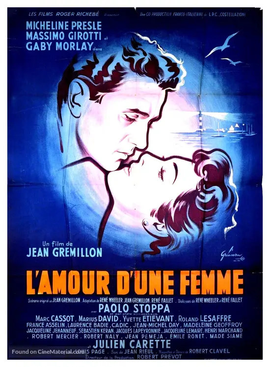 L Amour D Une Femme 1953 French Movie Poster L Amour D Une Femme 1953 French Movie Poster