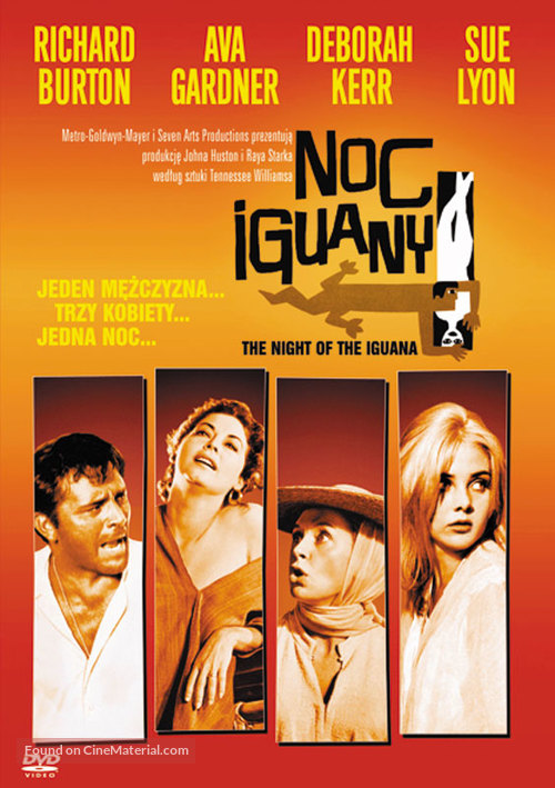 The Night of the Iguana - Polish DVD movie cover