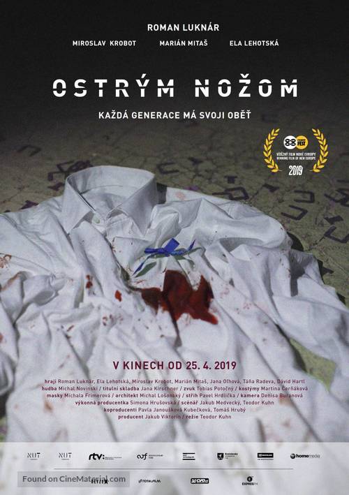 Ostr&yacute;m nozom - Czech Movie Poster