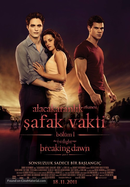 The Twilight Saga: Breaking Dawn - Part 1 - Turkish Movie Poster