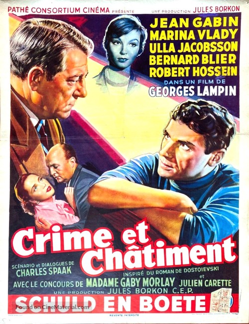 Crime et ch&acirc;timent - Belgian Movie Poster