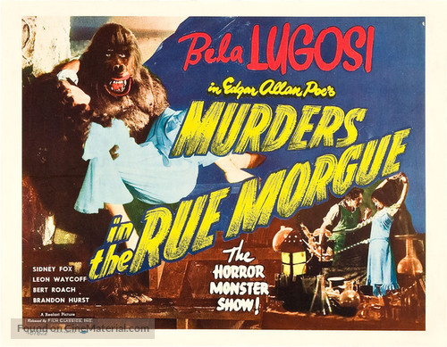 Murders in the Rue Morgue - Re-release movie poster