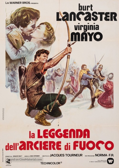 The Flame and the Arrow - Italian Movie Poster