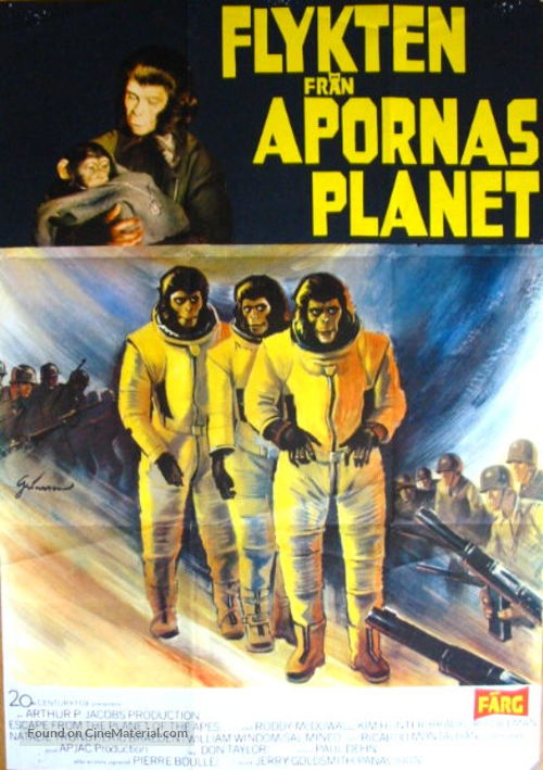 Escape from the Planet of the Apes - Swedish Movie Poster