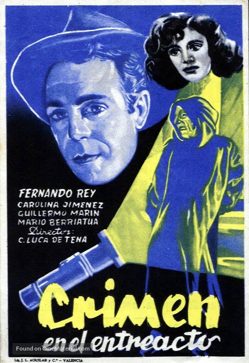 Crimen en el entreacto - Spanish Movie Poster