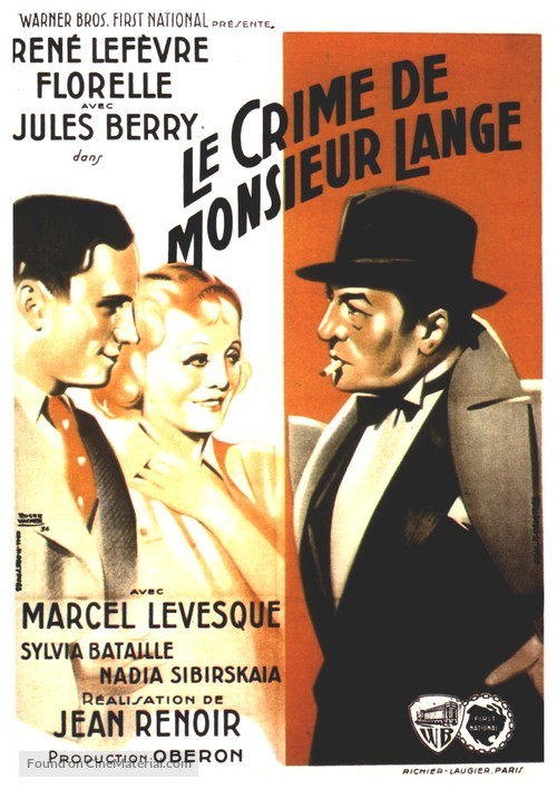 Le crime de Monsieur Lange - French Movie Poster