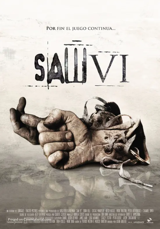 Saw VI - Spanish Movie Poster