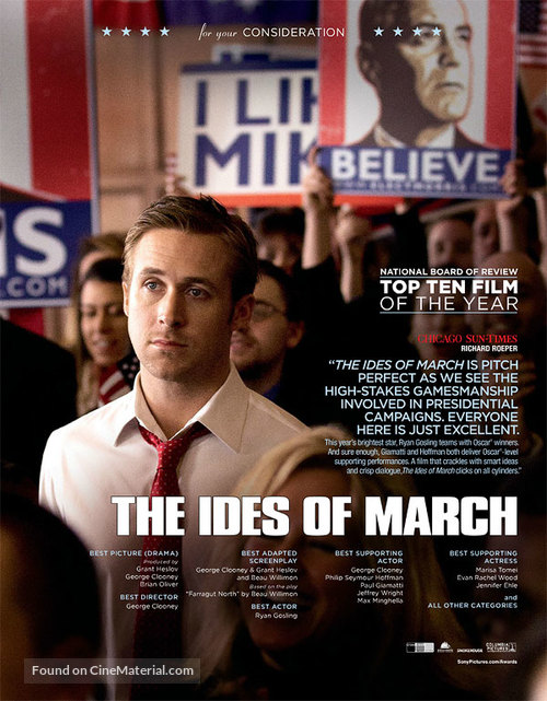 The Ides of March - For your consideration movie poster