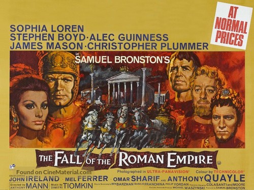 The Fall of the Roman Empire - British Movie Poster