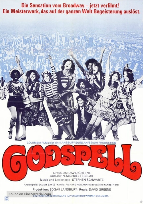 Godspell: A Musical Based on the Gospel According to St. Matthew - German Movie Poster