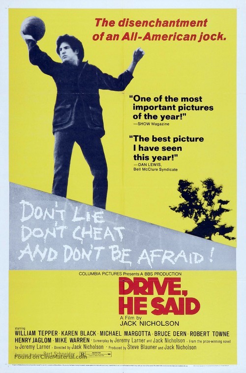 Drive, He Said - Movie Poster