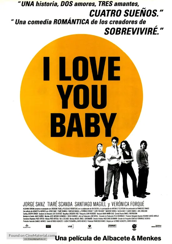 I Love You Baby 2001 Spanish Movie Poster I Love You Baby 2001 Spanish Movie Poster