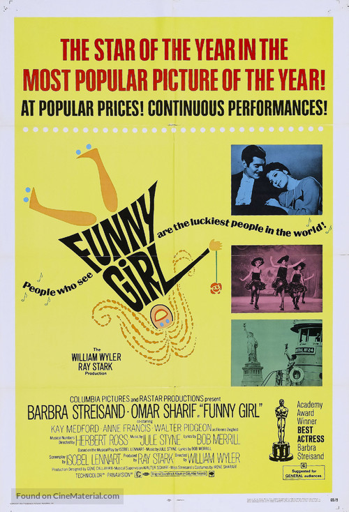 Funny Girl - Theatrical movie poster