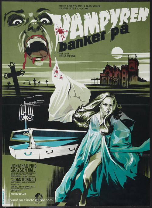 House of Dark Shadows - Danish Movie Poster