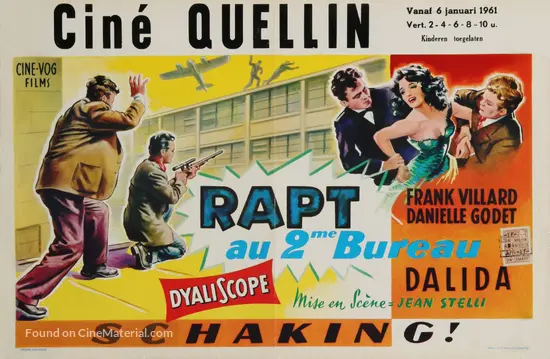 Rapt au deuxi&egrave;me bureau - Belgian Movie Poster