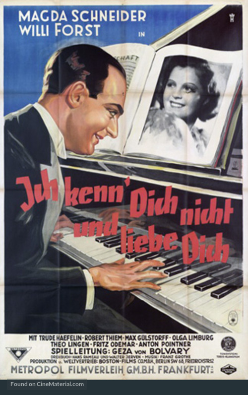 Ich kenn&#039; dich nicht und liebe dich - German Movie Poster