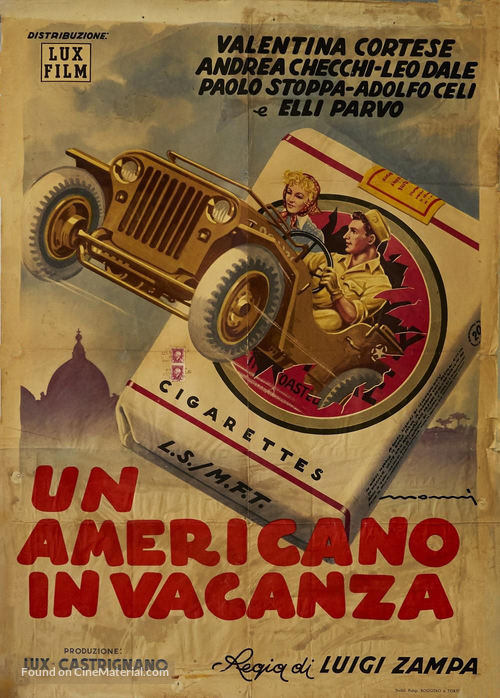 Un americano in vacanza - Italian Movie Poster