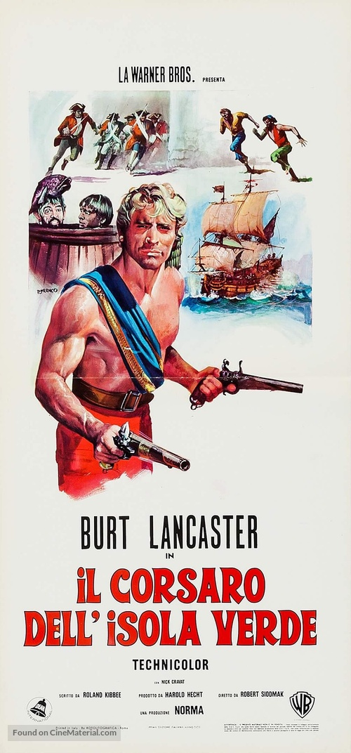 The Crimson Pirate - Italian Movie Poster