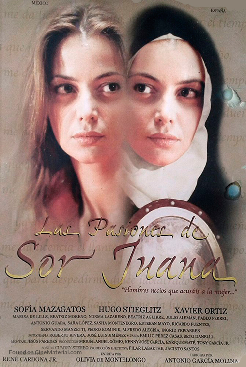 Las pasiones de sor Juana - Mexican Movie Poster