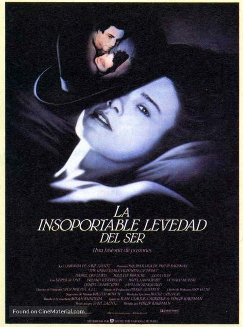 The Unbearable Lightness of Being - Spanish Movie Poster