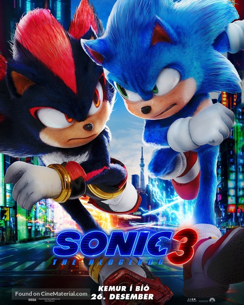 Sonic the Hedgehog 3 - Icelandic Movie Poster