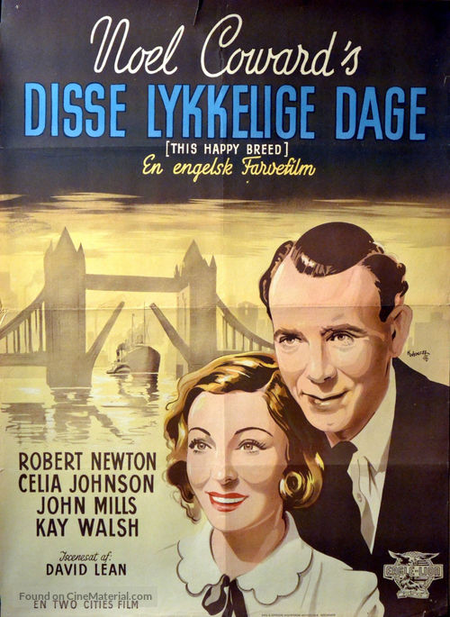 This Happy Breed - Danish Movie Poster