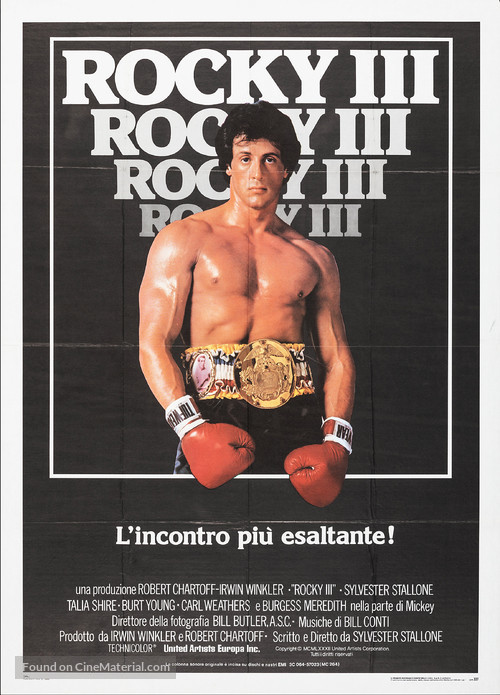 Rocky III - Italian Movie Poster