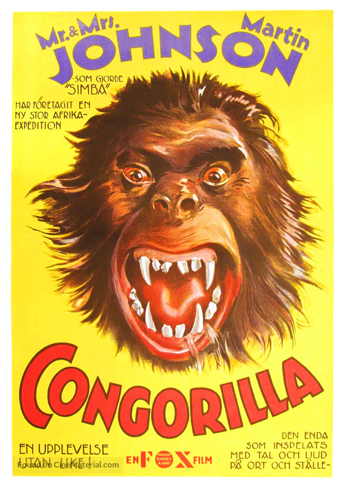 Congorilla - Swedish Movie Poster