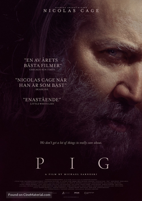 Pig - Swedish Movie Poster