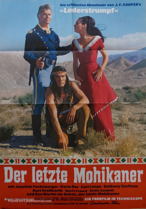 Der letzte Mohikaner - German Movie Poster