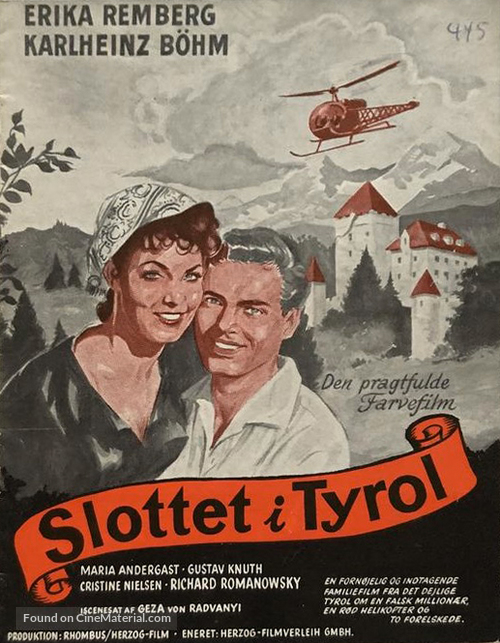 Das Schlo&szlig; in Tirol - Danish Movie Poster
