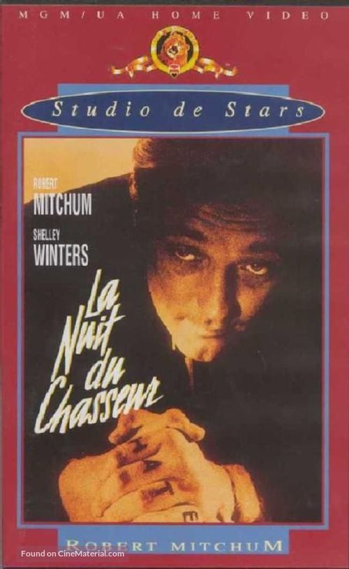 The Night of the Hunter - French VHS movie cover