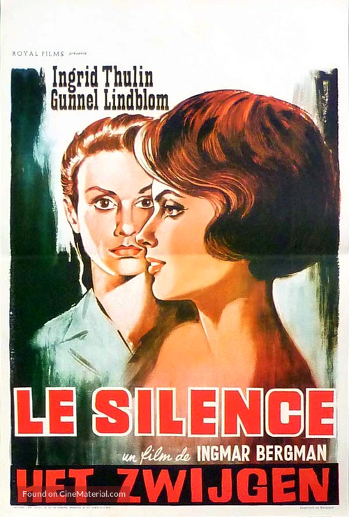Tystnaden - Belgian Movie Poster