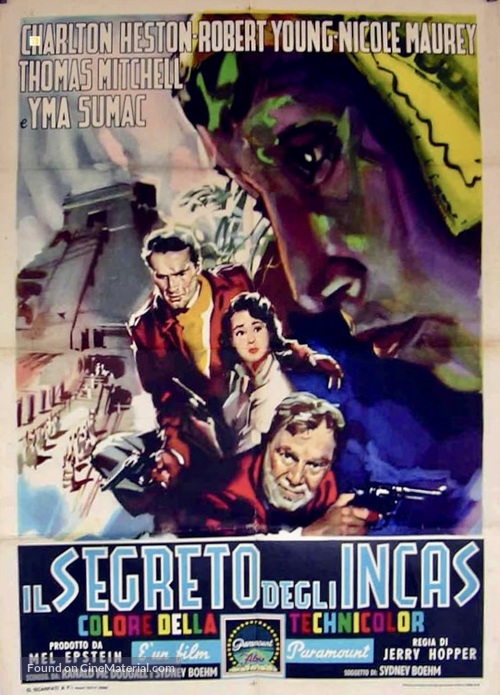 Secret of the Incas - Italian Movie Poster