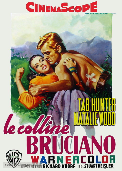 The Burning Hills - Italian Movie Poster